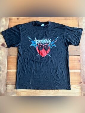 Vintage 1988 Krokus Rock Shirt Size L Heart Attack Tour Black